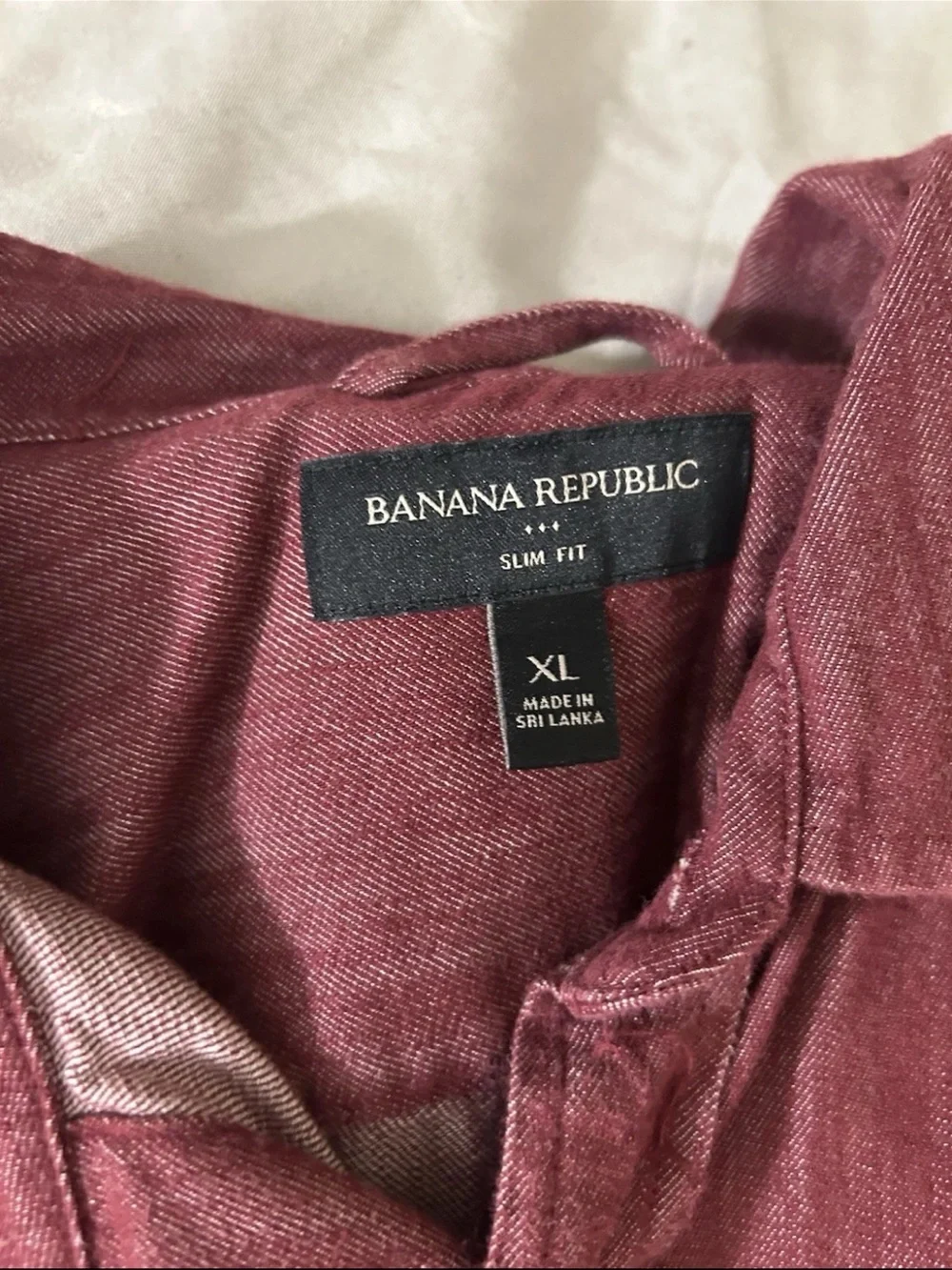 XL Men's Banana Republic Long-Sleeve Button-Up Shirt - Burgundy